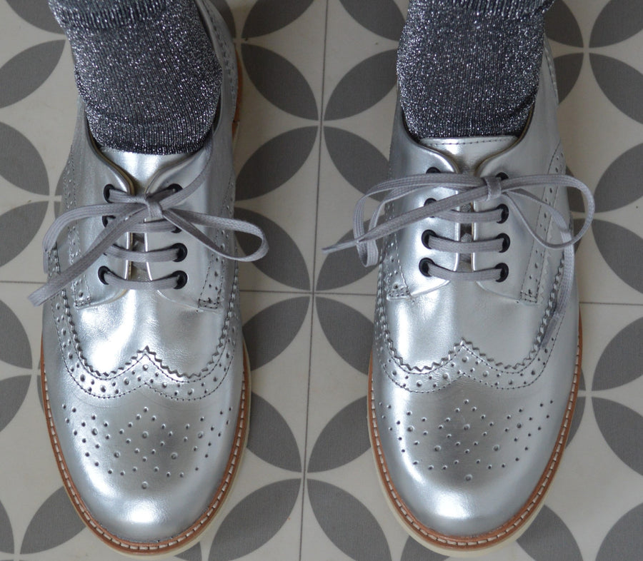 Young Soles Brando Brogue | Silver