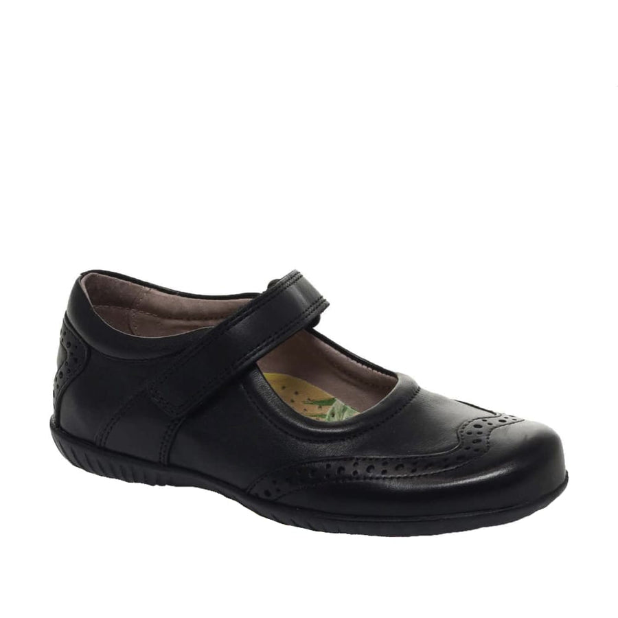 Petasil Expo | Girls School Shoe | Black Leather