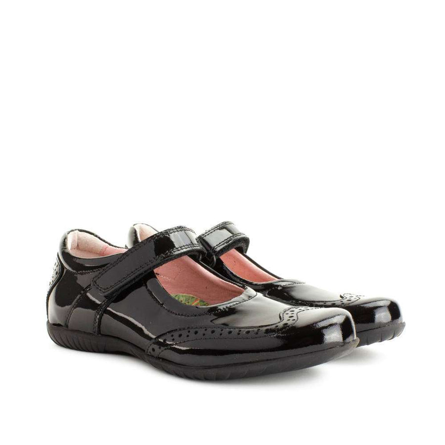 Petasil Expo | Girls School Shoe | Black Patent