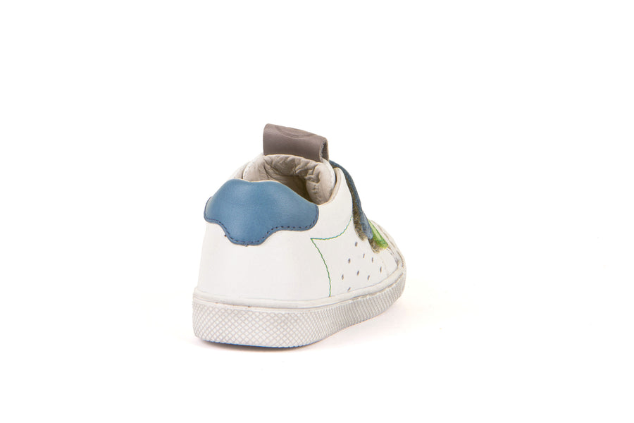 Froddo Rosario Velcro | Leather Trainer | White, Green & Blue