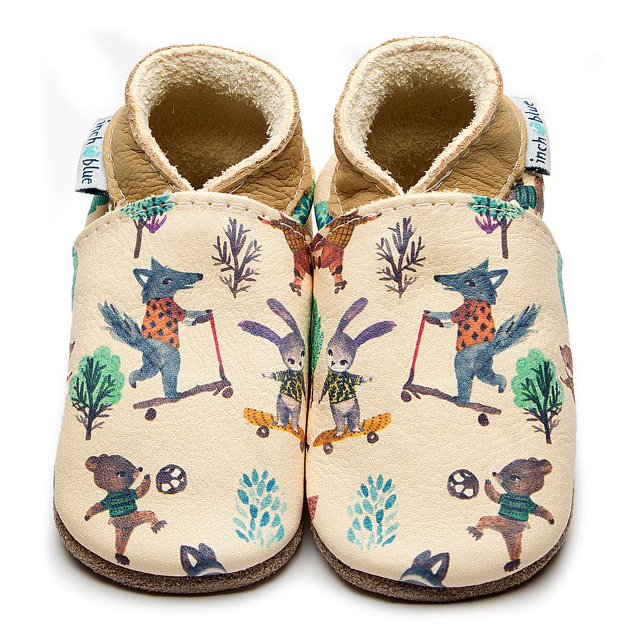 Inch Blue Baby Shoes | Soft Sole | Forest Fun