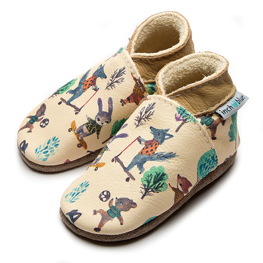Inch Blue Baby Shoes | Soft Sole | Forest Fun