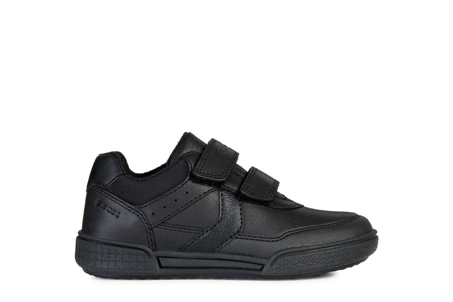 Geox Poseido | Velcro School Shoes |Black