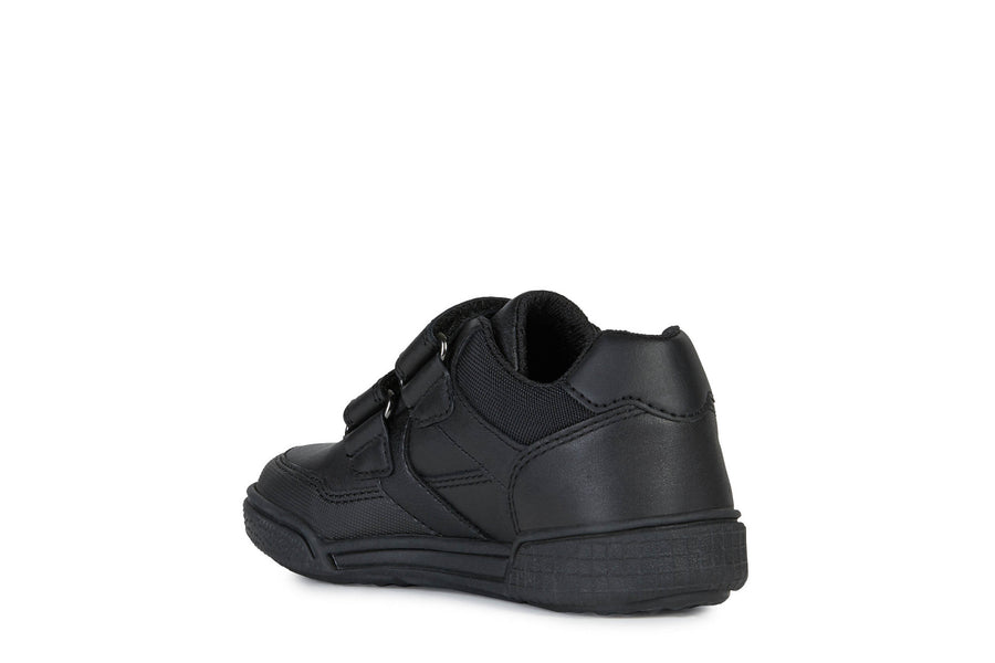 Geox Poseido | Velcro School Shoes |Black