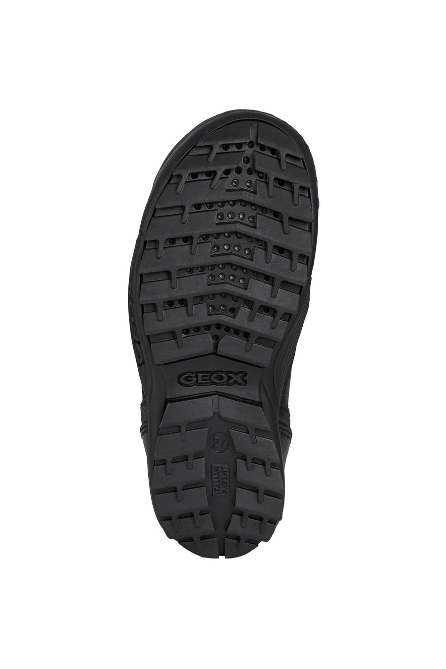Geox School Shoes | Savage Elastic Velcro | Black Leather