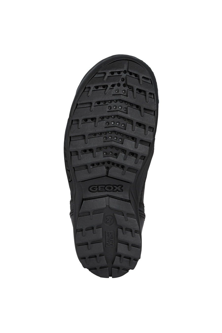 Geox Savage School Shoes Elastic | Black Leather
