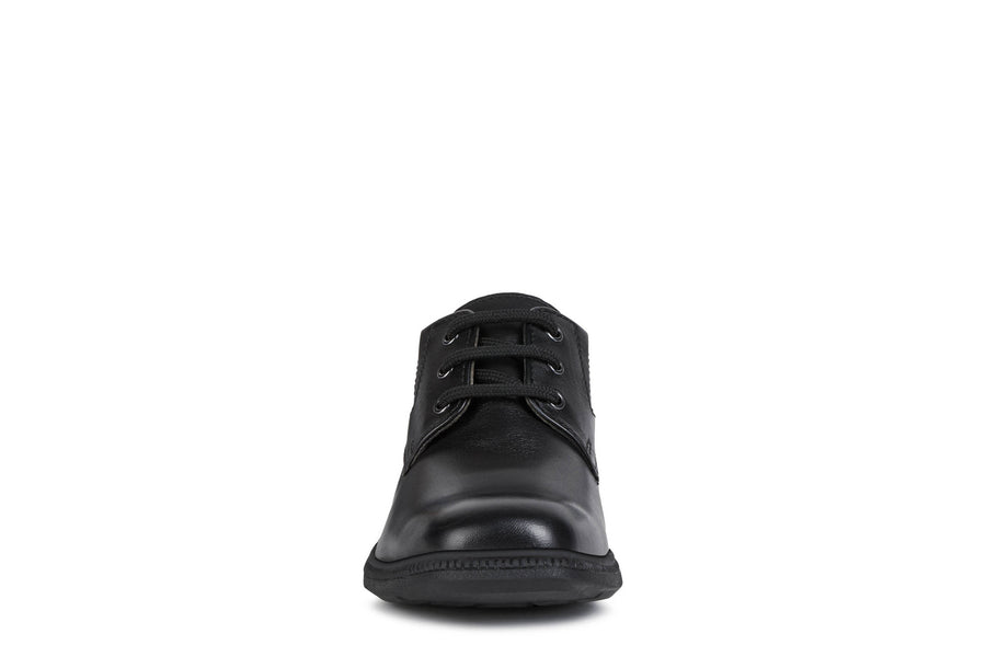 Geox School Shoes | Federico Lace-Up | Black Leather