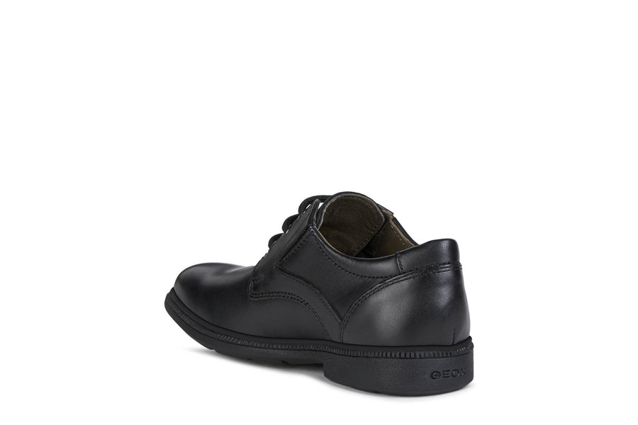 Geox School Shoes | Federico Lace-Up | Black Leather