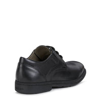 Geox School Shoes | Federico Lace-Up | Black Leather