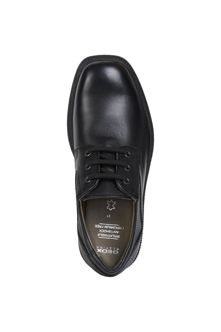 Geox School Shoes | Federico Lace-Up | Black Leather