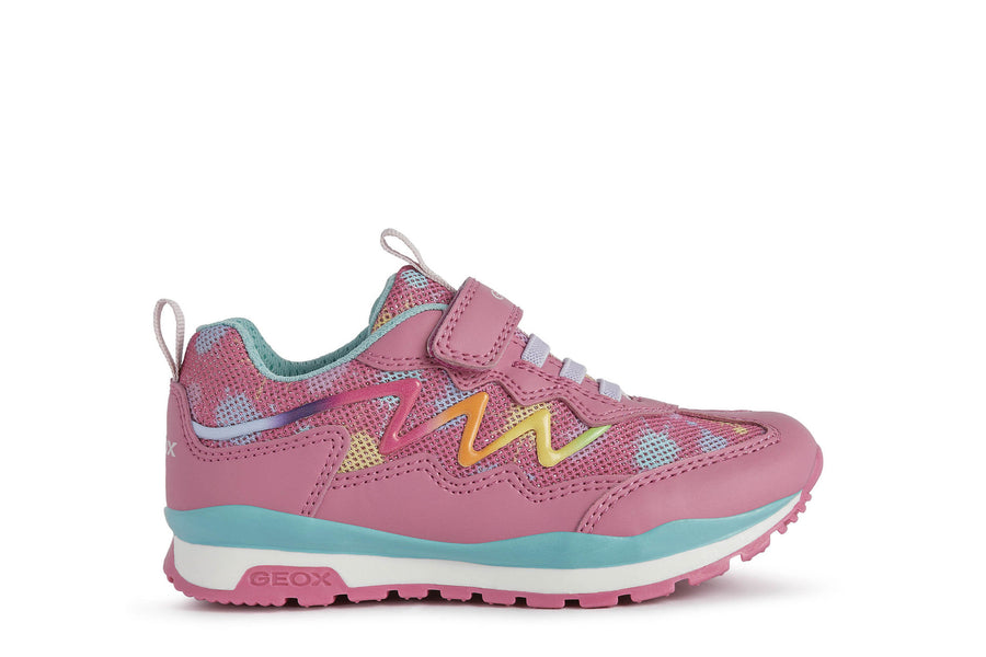 Geox Kids Trainers | Pavel | Fuchsia & Watersea