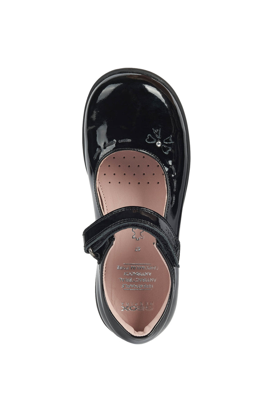 Geox Girls School Shoes | Naimara Mary-Jane | Black Patent