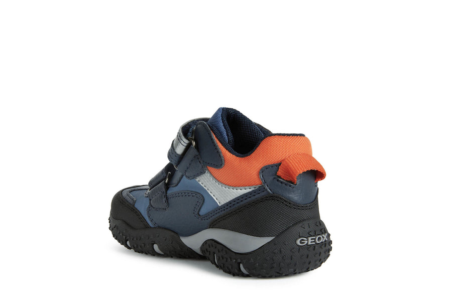 Geox Baltic | Velcro Trainers Boots | Navy & Orange