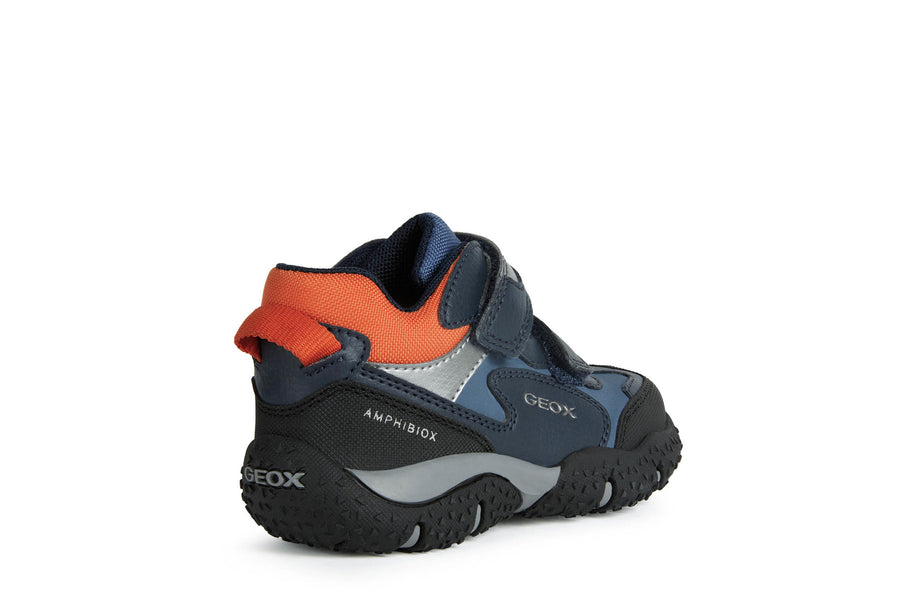 Geox Baltic | Velcro Trainers Boots | Navy & Orange