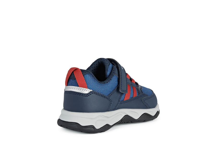 Geox Calco | Velcro Trainers | Navy & Red
