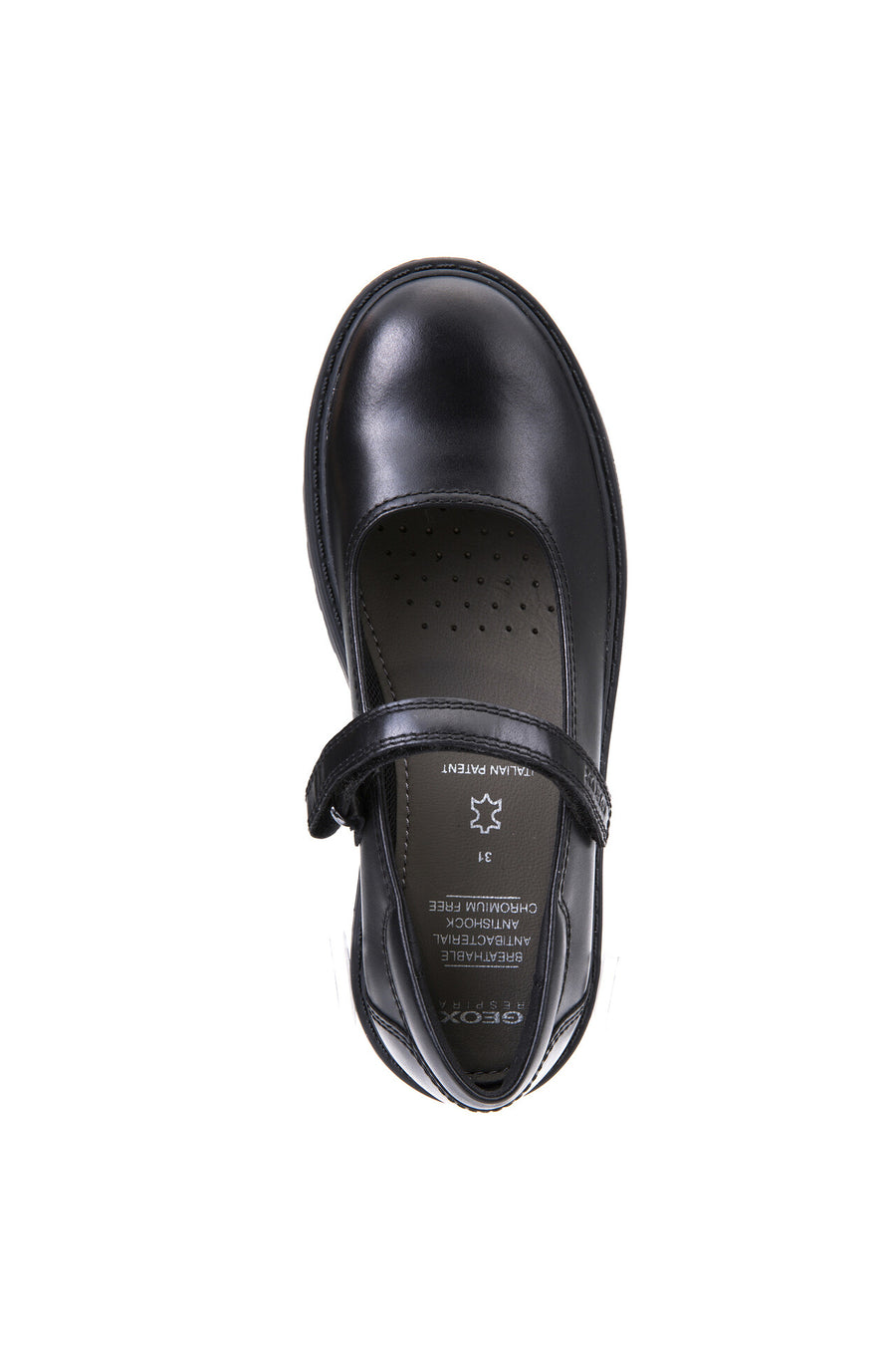 Geox Mary Jane Shoes|Casey|Black Leather