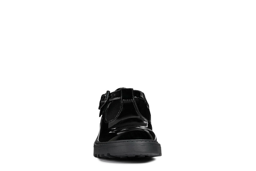 Geox Casey T Bar|Black Patent