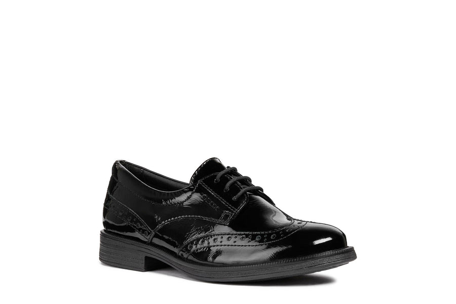 Geox Agata D Lace Up|Black Patent