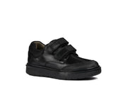 Geox Riddock School Shoes Bumper|Black Leather