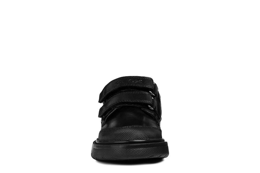 Geox Riddock School Shoes Bumper|Black Leather