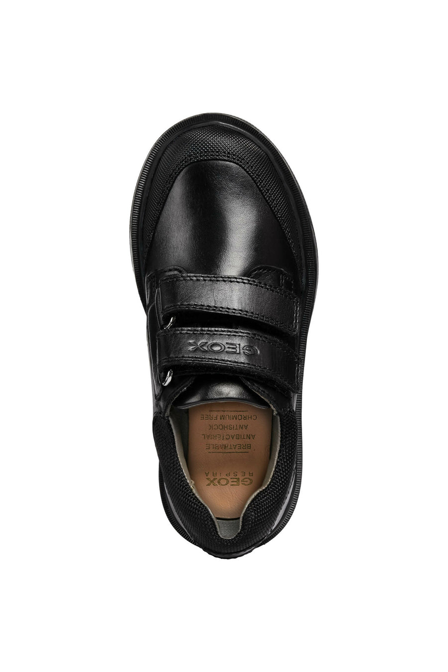 Geox Riddock School Shoes Bumper|Black Leather