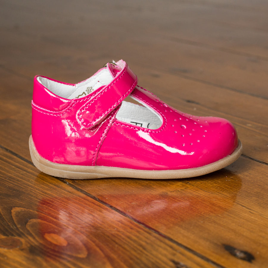 Bo-Bell Toto T-Bar Kids Shoes | Pink Patent