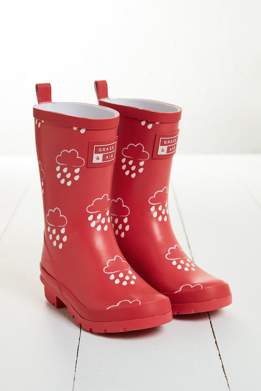 Grass and Air |Junior Wellies | Colour Changing |Dark Coral (Red)