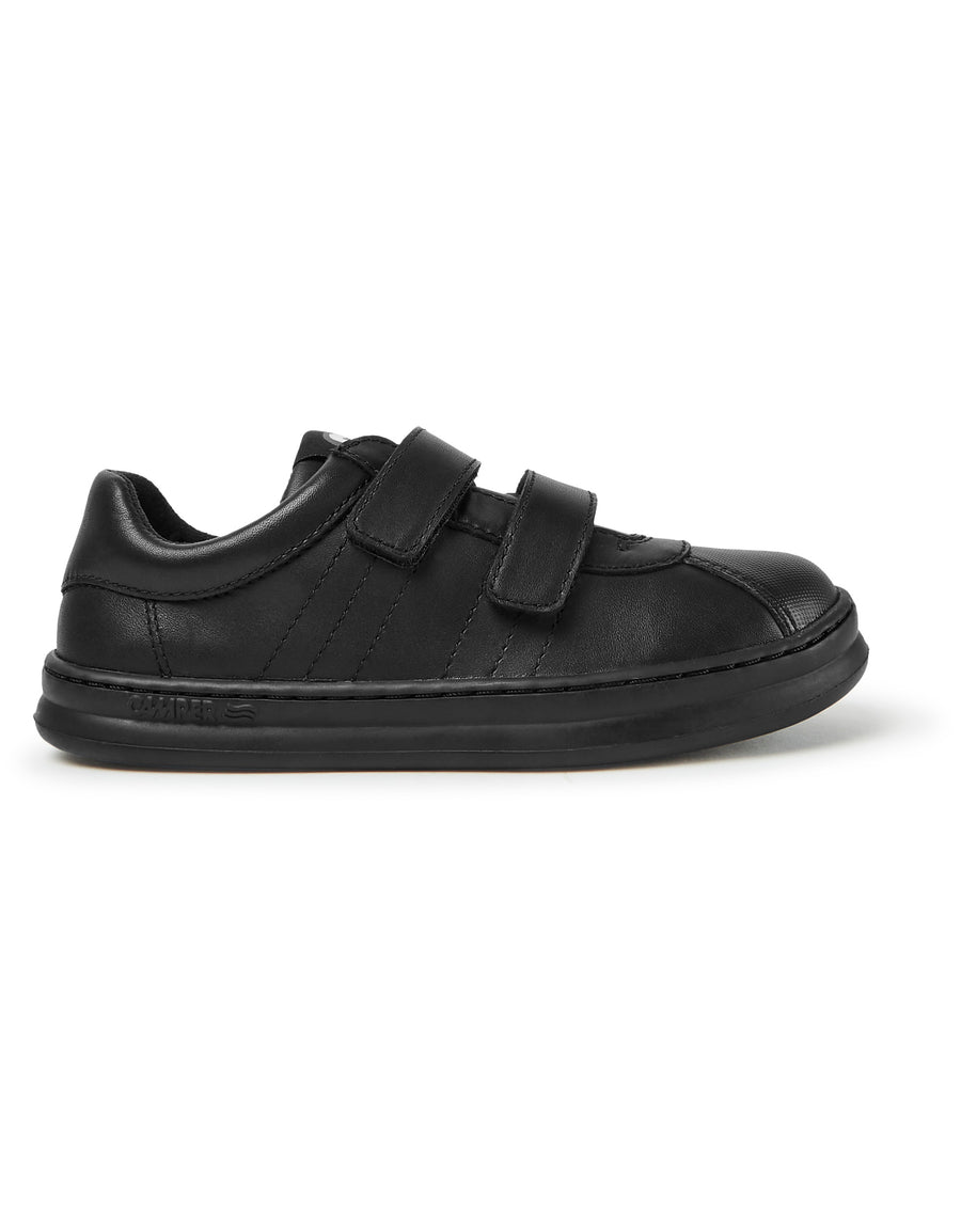 Camper Runner | Velcro School Shoe | Black