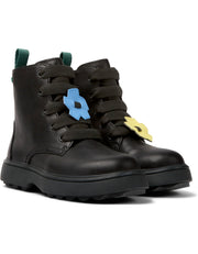 Camper Kids Norte Twins floral-patch boots - Black