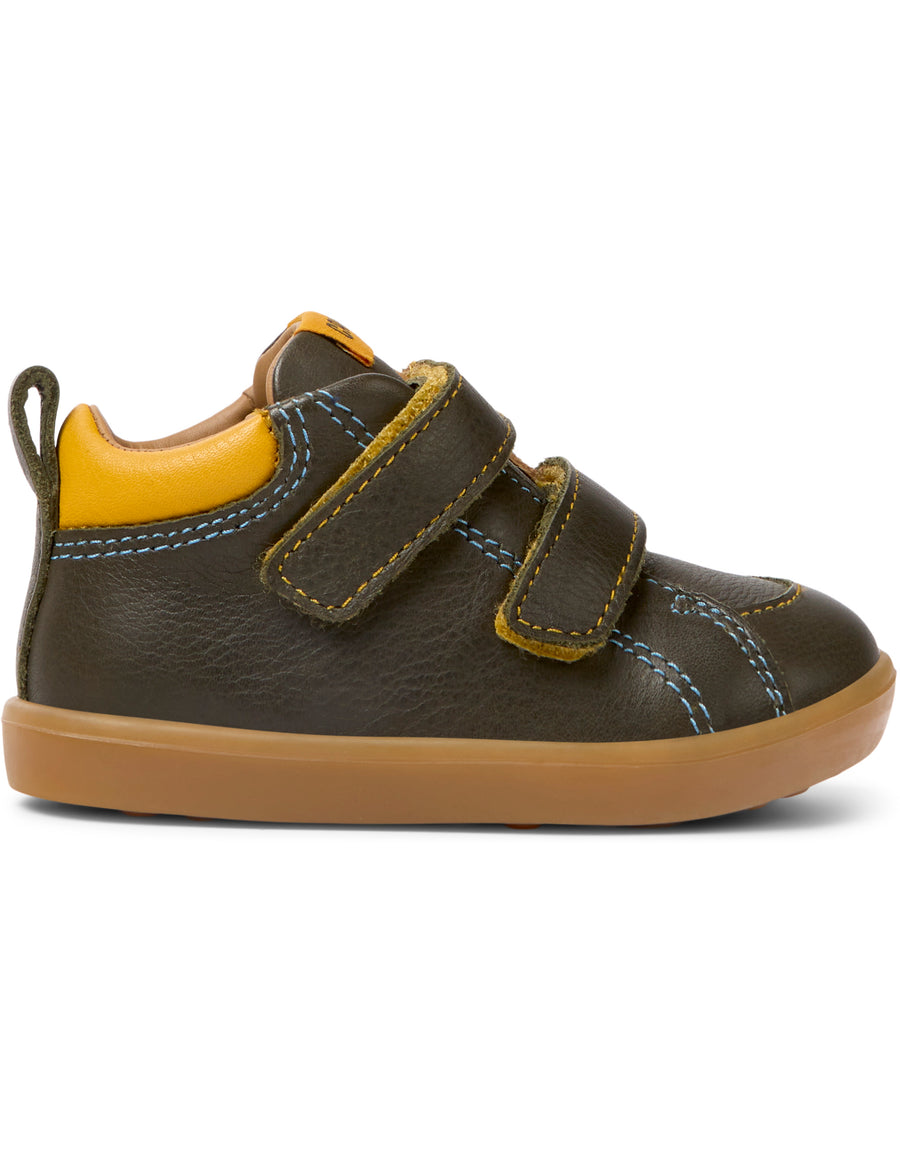 Camper First Walkers | Pursuit Velcro Boots | Green & Yellow