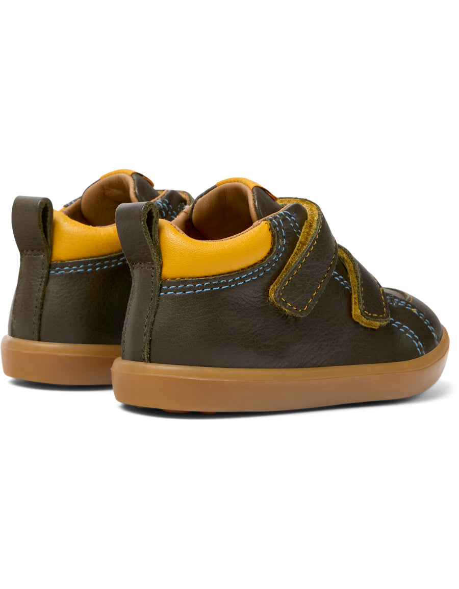 Camper First Walkers | Pursuit Velcro Boots | Green & Yellow