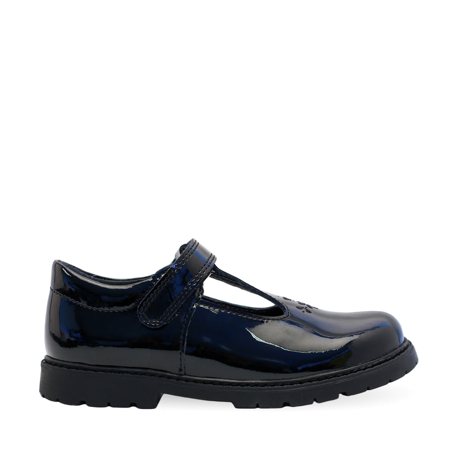 Start-Rite Liberty Girls School Shoes | T Bar | Black Patent 