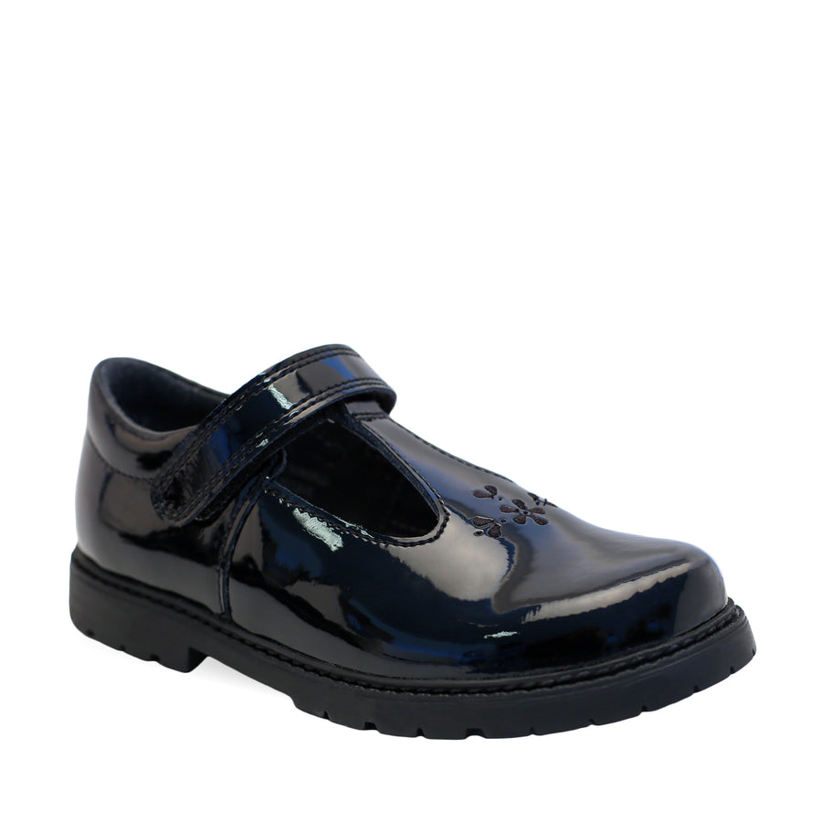 Start-Rite Liberty Girls School Shoes | T Bar | Black Patent 