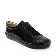 Petasil Peel Lace Up School Shoe|Black Patent