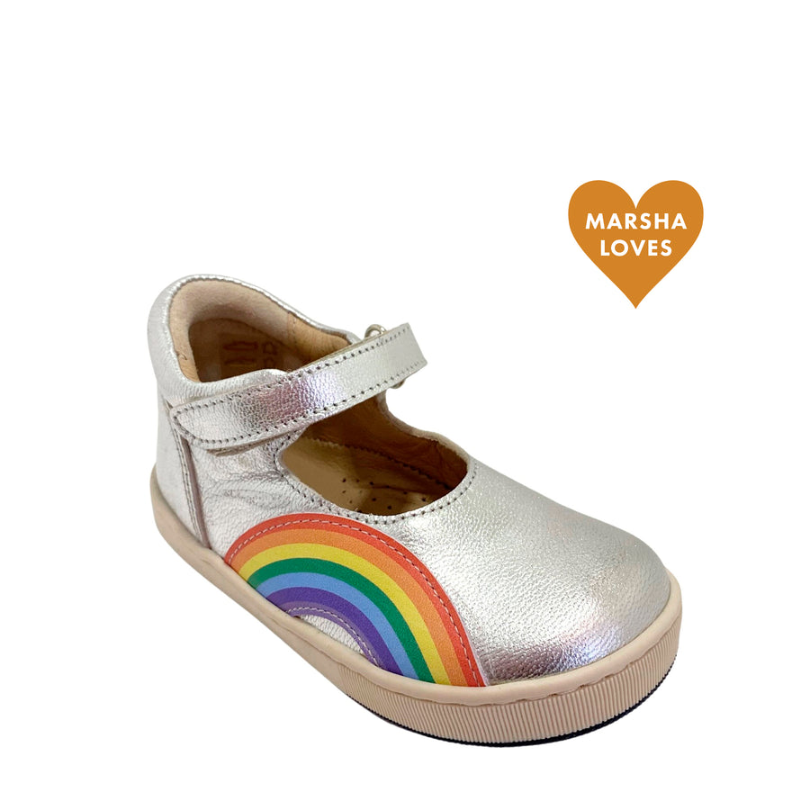 Petasil Rainbow | Infant Shoes | Mary Jane | Silver