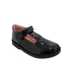 Petasil Clara T-Bar School Shoes | Black Patent