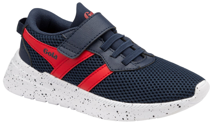 Gola Trainers Kids|Scorpion QF Velcro|Navy & Red