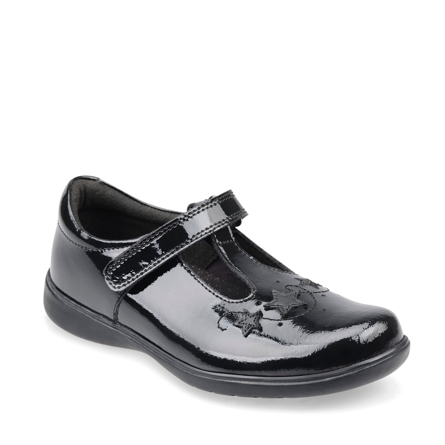 Start-Rite Patent T Bar Shoes | Star Jump | Black Patent