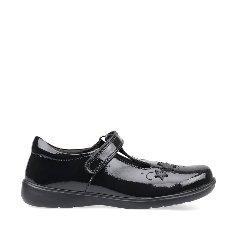 Start-Rite Patent T Bar Shoes | Star Jump | Black Patent