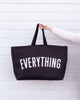 Alphabet Bags Everything Oversized Canvas Tote Bags|Black
