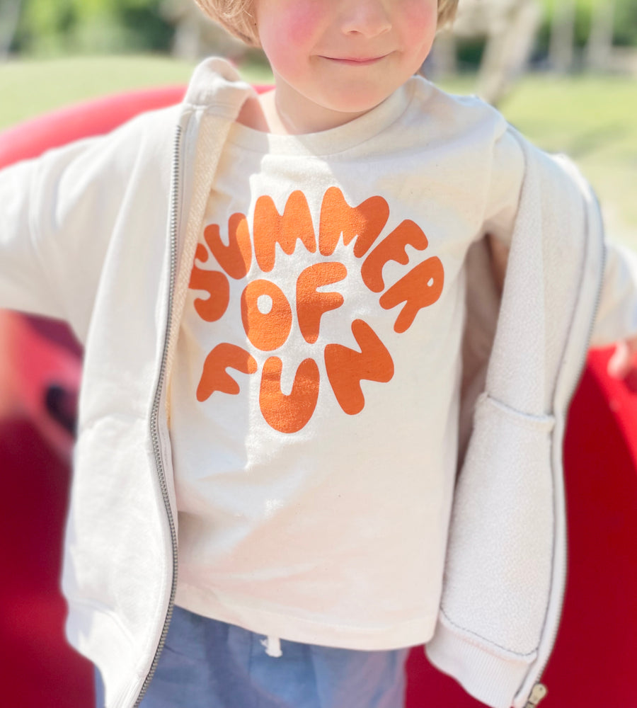Alphabet Bag | Summer Of Fun T-Shirt | Natural & Orange
