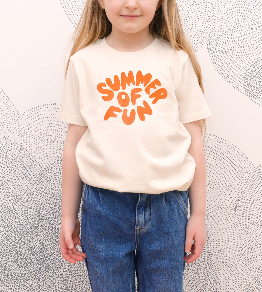 Alphabet Bag | Summer Of Fun T-Shirt | Natural & Orange