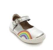 Petasil Rainbow Shoes|Mary Jane|Silver
