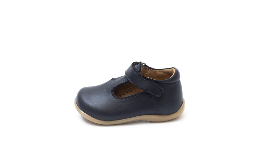 Petasil Shoes|Tim T-Bar Kids Velcro|Navy