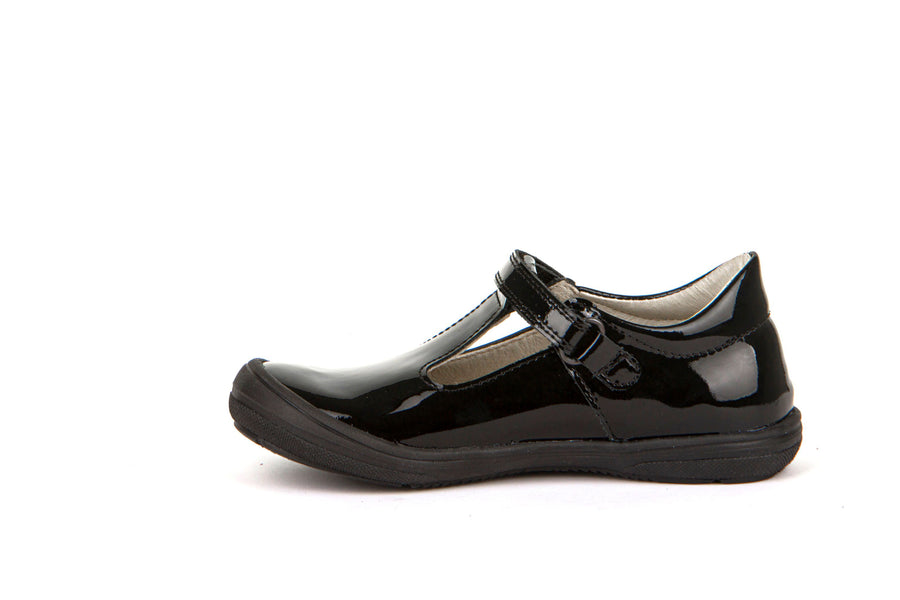 Froddo Girls T Bar School Shoes | Mia T | Black Patent