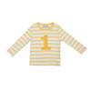 Bob and Blossom Number T-Shirts | Buttercup & White Striped