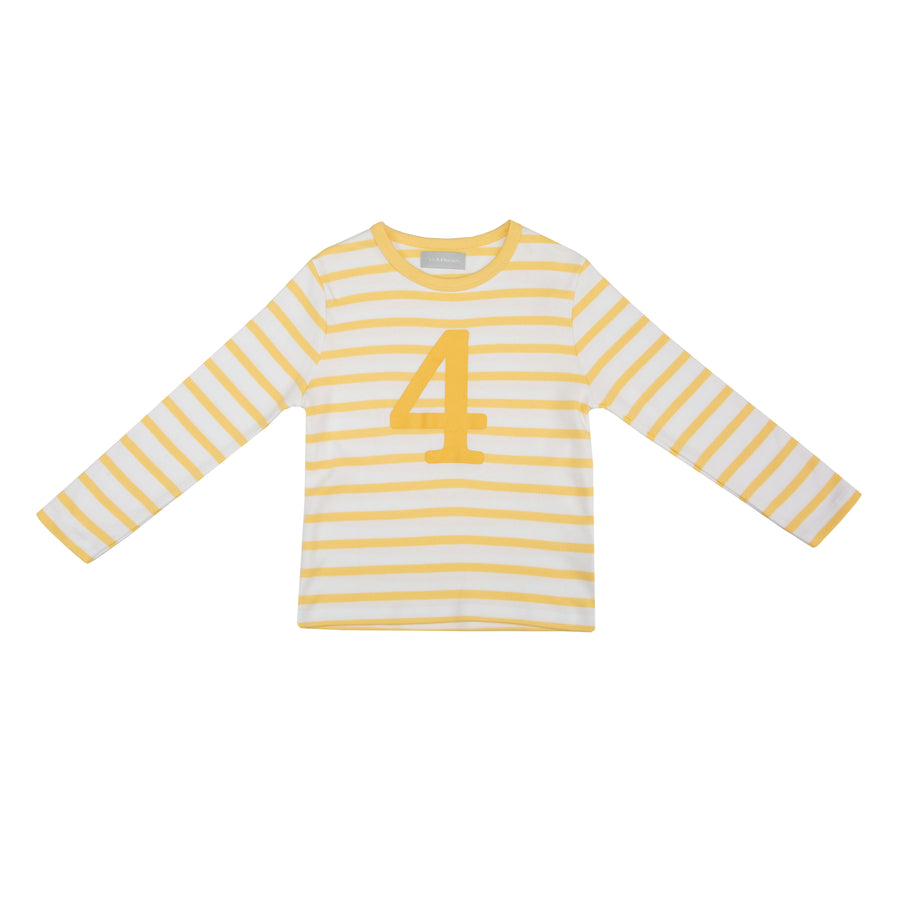 Bob and Blossom Number T-Shirts | Buttercup & White Striped